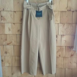 Cynthia Rowley High waisted wide leg crop pants